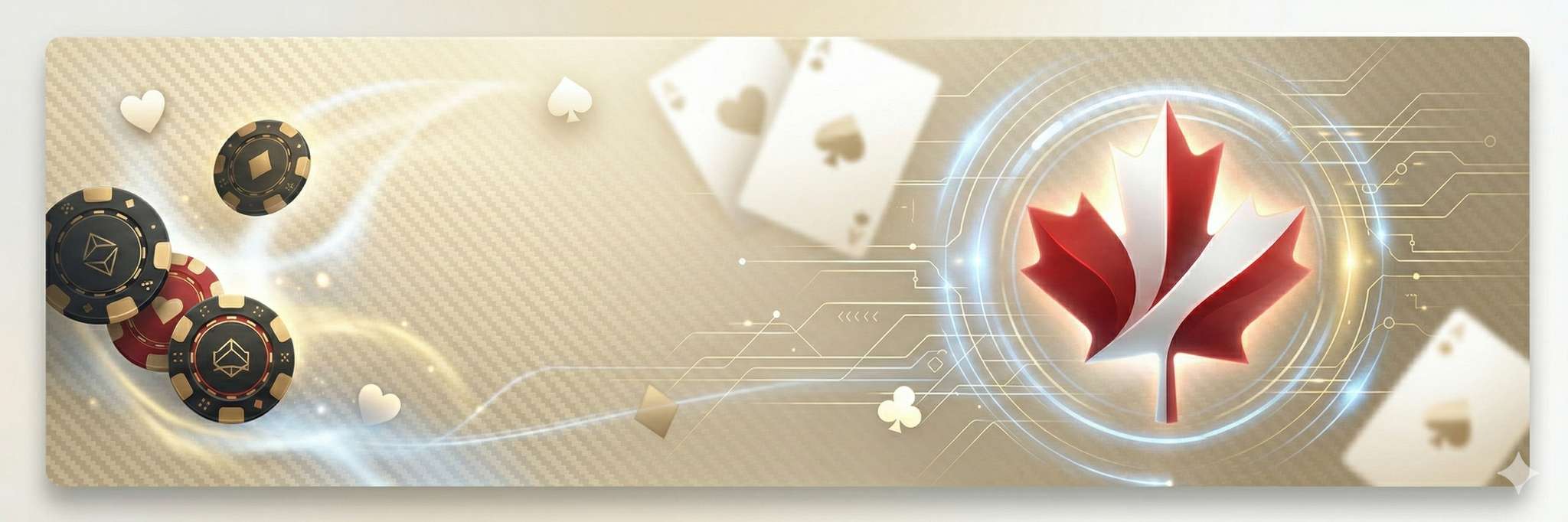 Image contains a representation of the best online casinos and a Canadian flag